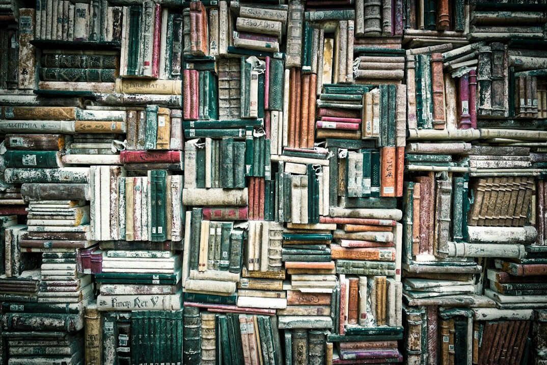 Stack of old books
